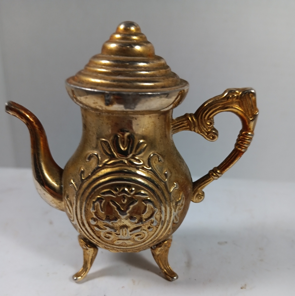 Vintage Gold Teapot Clock Elgin - Picture 2 of 3